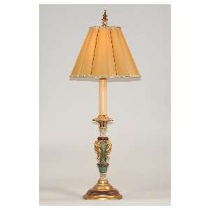   Italiante Green & Golden Designer Console Table Lamp