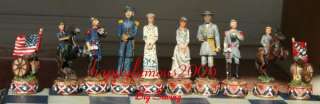 COLLECTIBLE VINTAGE CIVIL WAR ARMY SOLDIER CHESS SET DETAILED STUNNING 