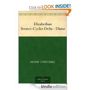 Elizabethan Sonnet Cycles Delia   Diana Henry Constable, Samuel 