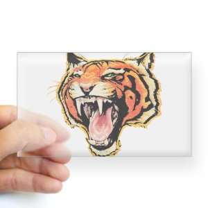  Sticker Clear (Rectangle) Wild Tiger 
