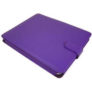  Modern Tech Purple PU Leather Folio Case for Apple iPad 