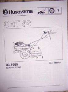 1999 Husqvarna CRT 52 Tiller Parts List Garden Power b  