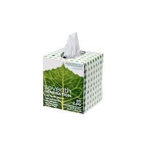  White 2ply Facial Tissue   100% recycled, 85 count cube 