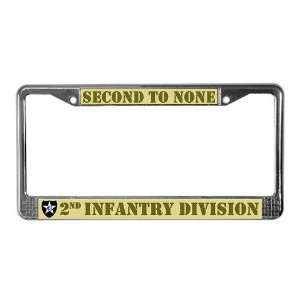  2ID Second To None Military License Plate Frame by 