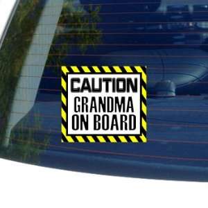  Caution Grandma on Board   Window Bumper Laptop Sticker 