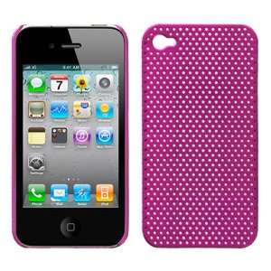   Hot Pink Lattice Protector Case Snap On Hard Cover for APPLE IPHONE 4