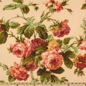  54 Wide Archive Collection Hampton Rose Ecru Fabric By 