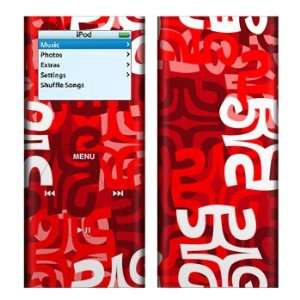  Swanky Red Design Decal Skin Sticker for Apple iPod nano 