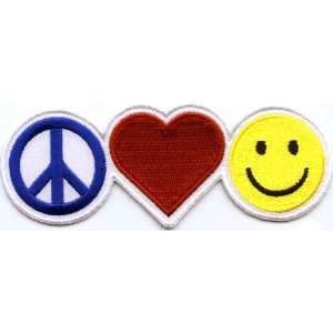  Peace Love Happiness Patch Arts, Crafts & Sewing
