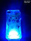 light emitting led case shell iphone 4 4s led illuminating pikachu 