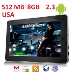 10 GOOGLE ANDROID 2.2 TABLET FLASH 10.1 3G 512 MB 8 GB  