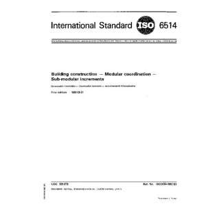      Modular coordination    Sub modular increments ISO TC 59 Books