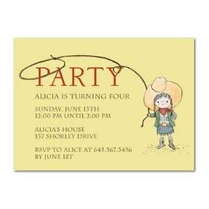  Birthday Party Invitations   Western Cowgirl By Petite 