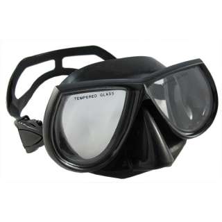 Scuba Diving Spearfishing Free Dive Low Volume Black Silicone Mask 