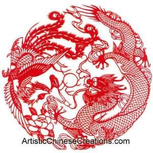  Chinese Crafts / Chinese Paper Cuts   Dragon & Phoenix 