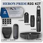   Complete Police Nylon Duty Rig Belt Kit Keepers Light Holders 7Pc XL