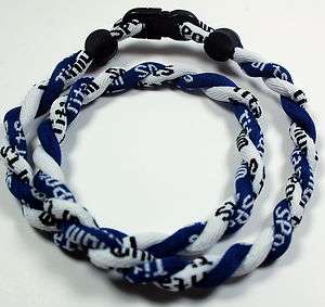 NEW 20 2 Rope Twisted Titanium Sport Necklace Navy Blue White Tornado 
