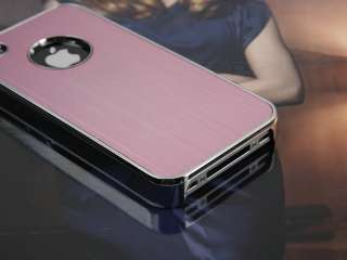Modest Luxury Aluminum Chrome Cover Case For iPhone 4 4S + Screen Film 