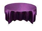 SATIN SQUARE TABLE OVERLAY party favors wholesale 90x90   Eggplant