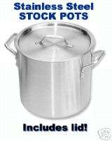 New 24 Quart Stainless Steel Stock Pot with Lid 708879017821  