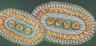 Vintage Crochet PATTERN Irish Rose Doily Hot Pad Mat  