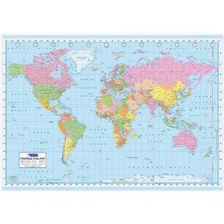 Political World Map Giant Poster Print, 55x39 Giant Poster 