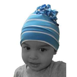 Boy Toddler Hat   Blue w White Stripes Baby