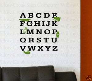 Alphabet Art Vinyl Wall Lettering Words Decal Graphic  
