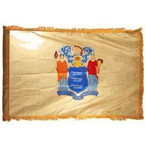  New Jersey 4X6ft Nylon Flag with Indoor Pole Hem and 