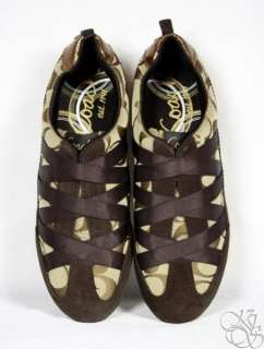COACH Harmonie 12CM Signature C Khaki / Bronze Womens Sneakers Shoes 