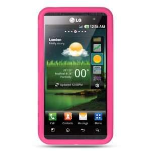  HOT PINK Soft Rubber Silicone Skin Cover Case for LG 