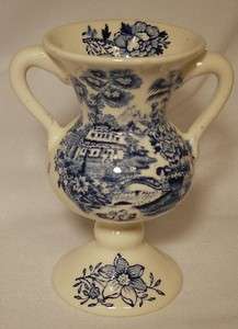 ROYAL STAFFORDSHIRE china TONQUIN BLUE pattern Mini Bud Vase 3 7/8 