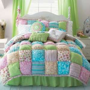 New  AKELA Puff Top TWIN Girl Teen Comforter Set $200 Pink 