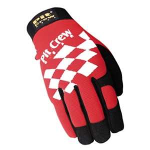  Pit Crew Gear Red Red Mechanic Gloves X Large PC 053R 