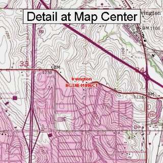 USGS Topographic Quadrangle Map   Irvington, Nebraska (Folded 