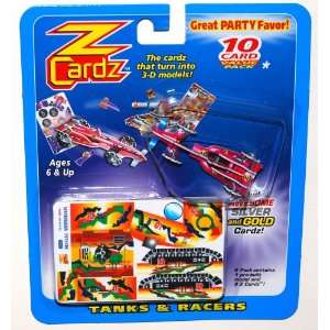  Z Cardz 3 D Models, Tanks and Racers 10 Card Pack (1 Pack 