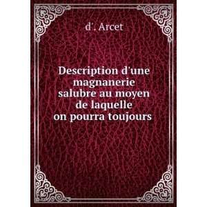   salubre au moyen de laquelle on pourra toujours . d. Arcet Books