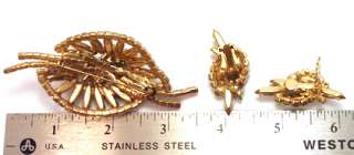   Earrings Topaz Forest Green Rhinestone Clip On Pin Jewelry  