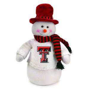  18 NCAA Texas Tech Plush Dressed for Winter Snowman 