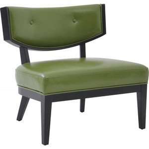  Sunpan Modern Home   San Fernando Chair in Green Leather 