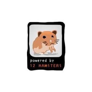  Powered By 12 Hamsters Round Sticker 