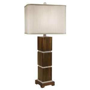Thumprints Lighting 1105 ASL 2070 Bali Table Lamps in Wood And Brushed 