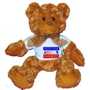    VOTE FOR DARTS Plush Teddy Bear with BLUE T Shirt Toys & Games