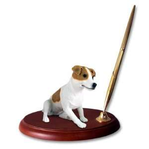  Jack Russell Terrier Dog Desk Set   Brown & White