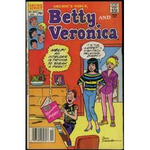   Betty and Veronica (Comic #345) December 1986 Veronica Lodge Books