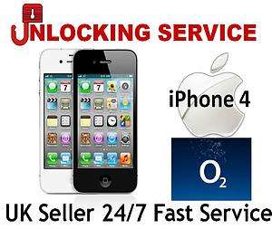 IPHONE 4 8GB 4S O2 UK FACTORY UNLOCK SERVICE FAST SERVICE  