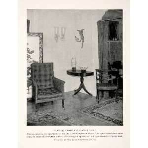   Chairs Console Table Guerineau   Original Halftone Print Home