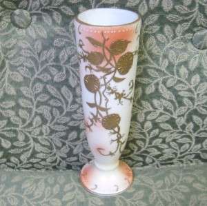HAND PAINTED UCAGCO CHINA FOOTED VASE MADE IN JAPAN  