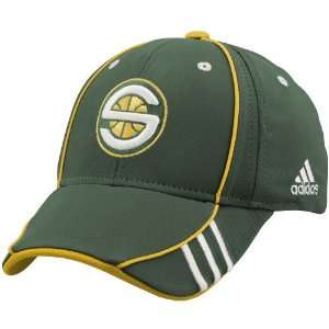 adidas Seattle SuperSonics Green NBA Draft Day 1 Fit Flex Fit Hat 