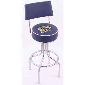  University of Pittsburgh Steel Stool with Back, 4 Logo 